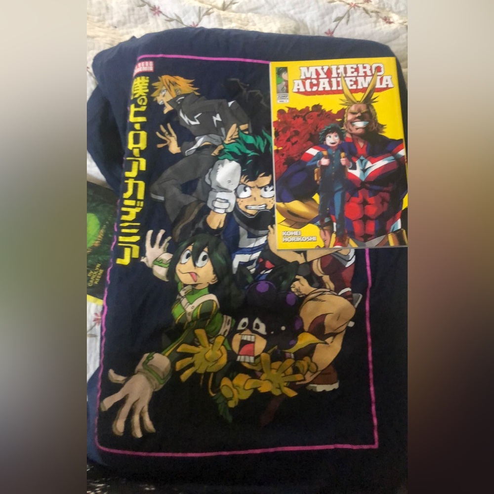NEW-My Hero Academia volume one manga, AND My Hero Academia Shirt
